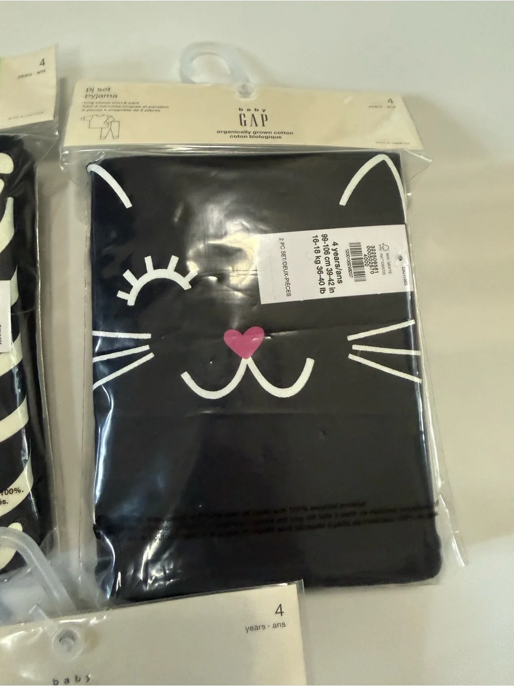 baby GAP NEWKids' 3 sets of pajamas long sleeve/pants 4T